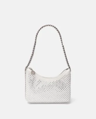 Sac à bandoulière à fermeture éclair Falabella Crystal Hotfix