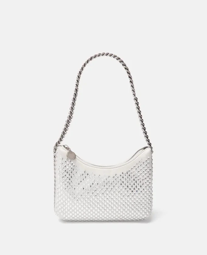 Sac à bandoulière à fermeture éclair Falabella Crystal Hotfix Sac à bandoulière à fermeture éclair Falabella Crystal Hotfix