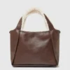 Sac à bandoulière fourré en peluche avec logo Sac à bandoulière fourré en peluche avec logo
