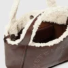 Sac à bandoulière fourré en peluche avec logo Sac à bandoulière fourré en peluche avec logo