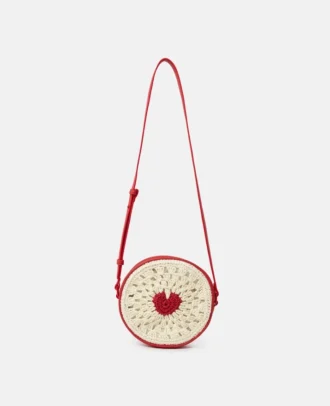Sac à bandoulière Heart Raffia
