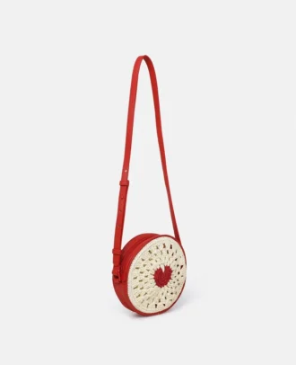 Sac à bandoulière Heart Raffia