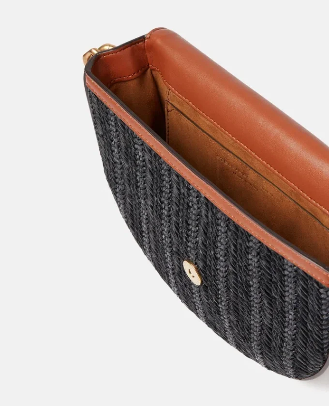 Sac à bandoulière moyen Frayme en raphia tissé
