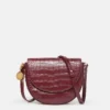 Sac à bandoulière moyen à rabat Frayme effet croco