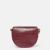 Sac à bandoulière moyen à rabat Frayme effet croco