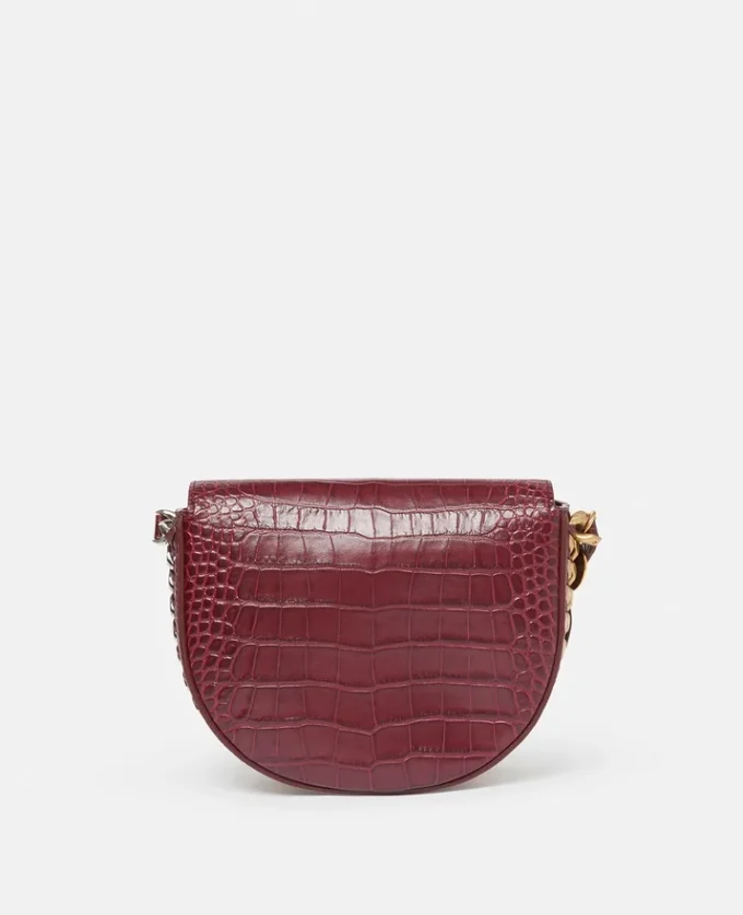 Sac à bandoulière moyen à rabat Frayme effet croco