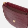 Sac à bandoulière moyen à rabat Frayme effet croco