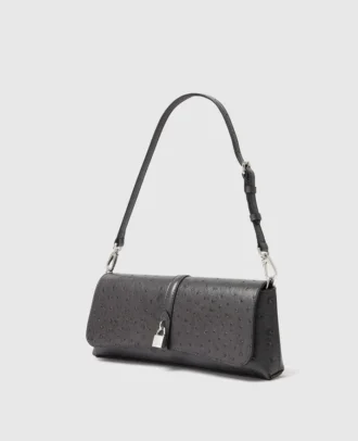 Sac à bandoulière pochette Ryder en autruche