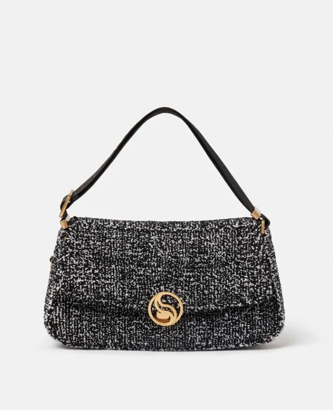 Sac à bandoulière rembourré en tweed S-Wave