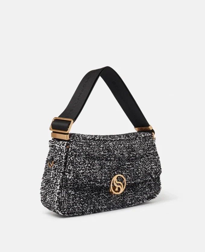 Sac à bandoulière rembourré en tweed S-Wave