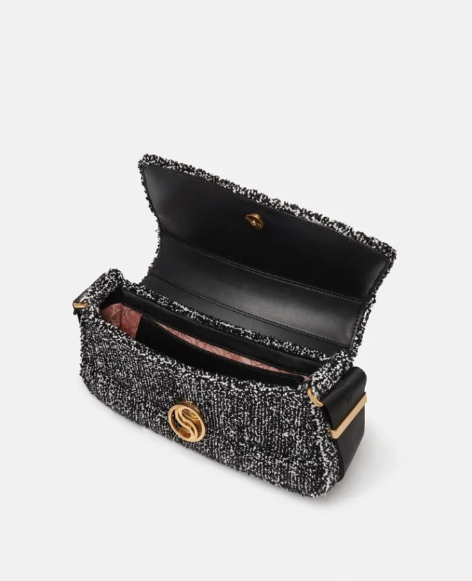 Sac à bandoulière rembourré en tweed S-Wave