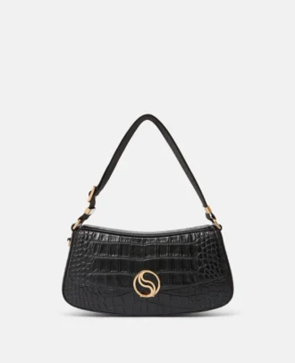 Sac à bandoulière S-Wave à effet croco gaufré