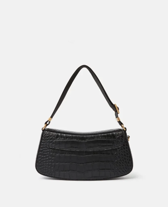 Sac à bandoulière S-Wave à effet croco gaufré Sac à bandoulière S-Wave à effet croco gaufré