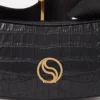 Sac à bandoulière S-Wave à effet croco gaufré Sac à bandoulière S-Wave à effet croco gaufré