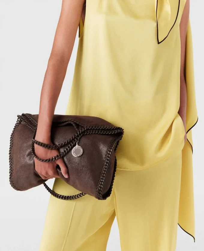 Sac cabas Falabella à rabat en émail