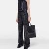 Sac cabas Frayme à effet croco gaufré Sac cabas Frayme à effet croco gaufré