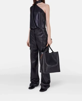 Sac cabas Frayme à effet croco gaufré