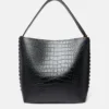 Sac cabas Frayme à effet croco gaufré Sac cabas Frayme à effet croco gaufré