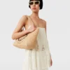 Sac cabas moyen en raphia avec logo