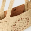 Sac cabas moyen en raphia avec logo Sac cabas moyen en raphia avec logo