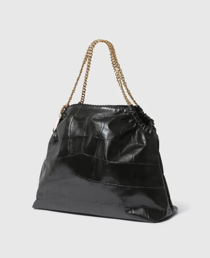 Sac fourre-tout à cordon Falabella en crocodile gaufré Sac fourre-tout à cordon Falabella en crocodile gaufré
