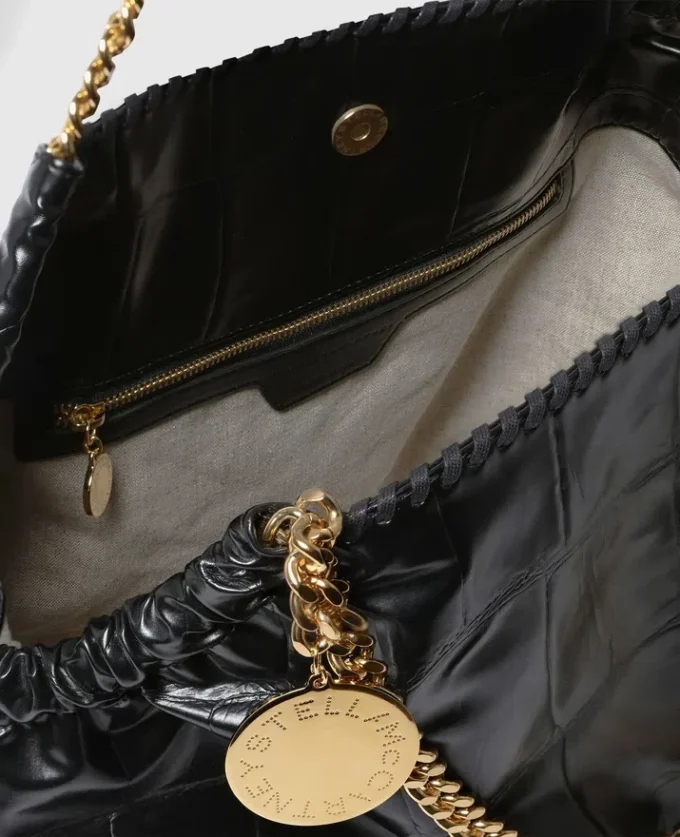 Sac fourre-tout à cordon Falabella en crocodile gaufré Sac fourre-tout à cordon Falabella en crocodile gaufré