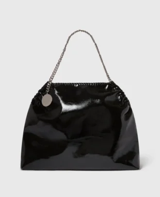 Sac fourre-tout à cordon Falabella en cuir verni
