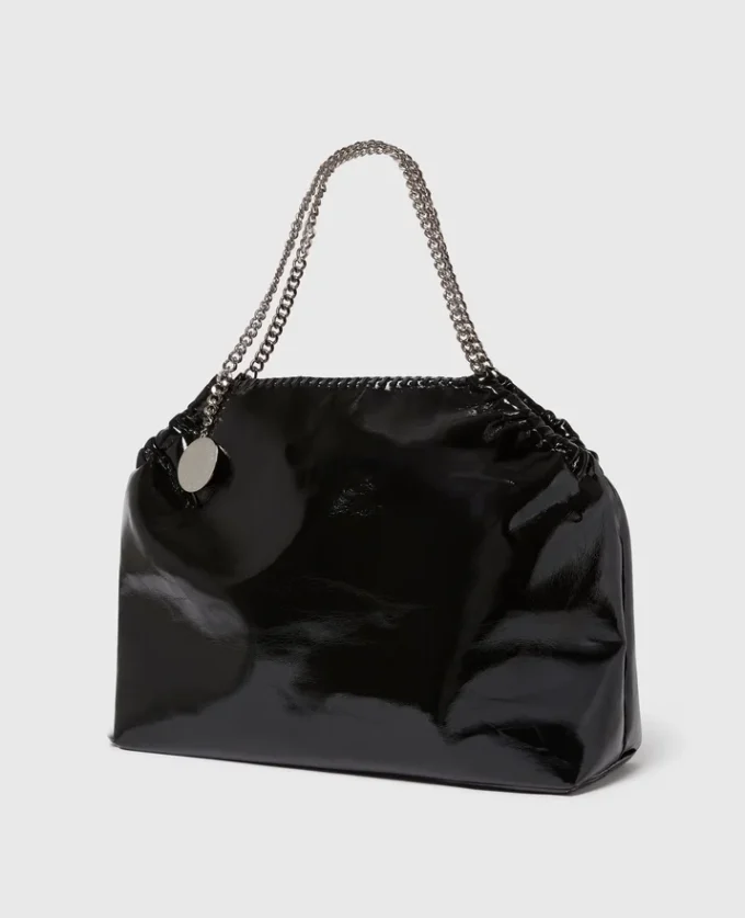 Sac fourre-tout à cordon Falabella en cuir verni Sac fourre-tout à cordon Falabella en cuir verni