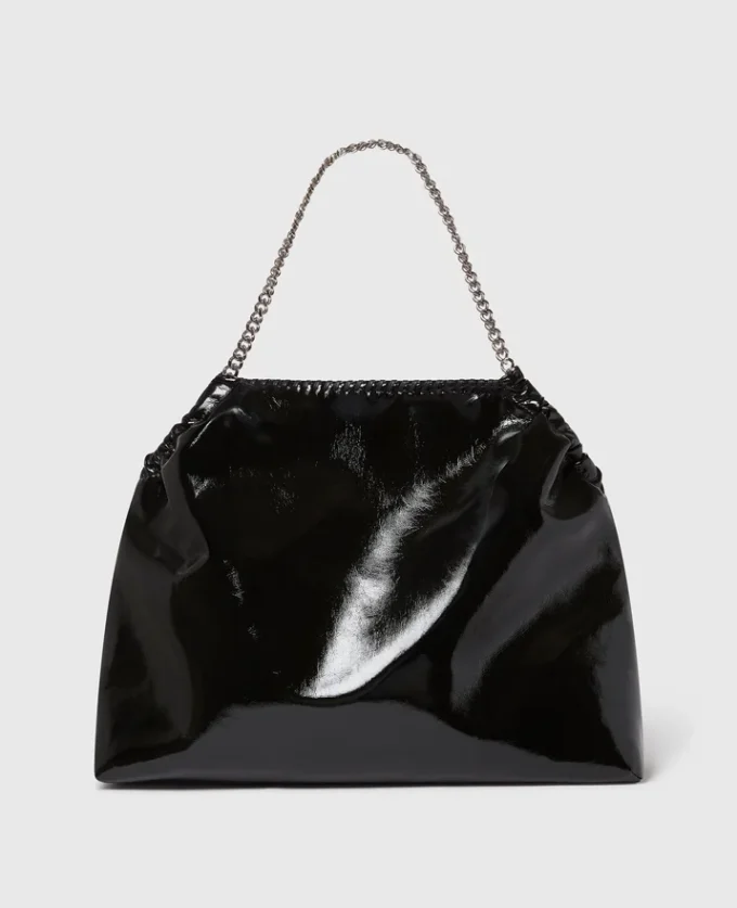 Sac fourre-tout à cordon Falabella en cuir verni Sac fourre-tout à cordon Falabella en cuir verni