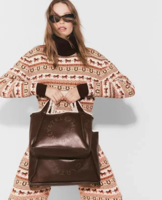 Sac fourre-tout doublé en peluche avec logo