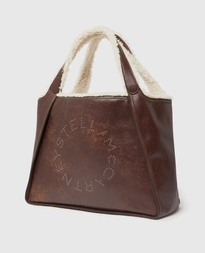 Sac fourre-tout doublé en peluche avec logo Sac fourre-tout doublé en peluche avec logo