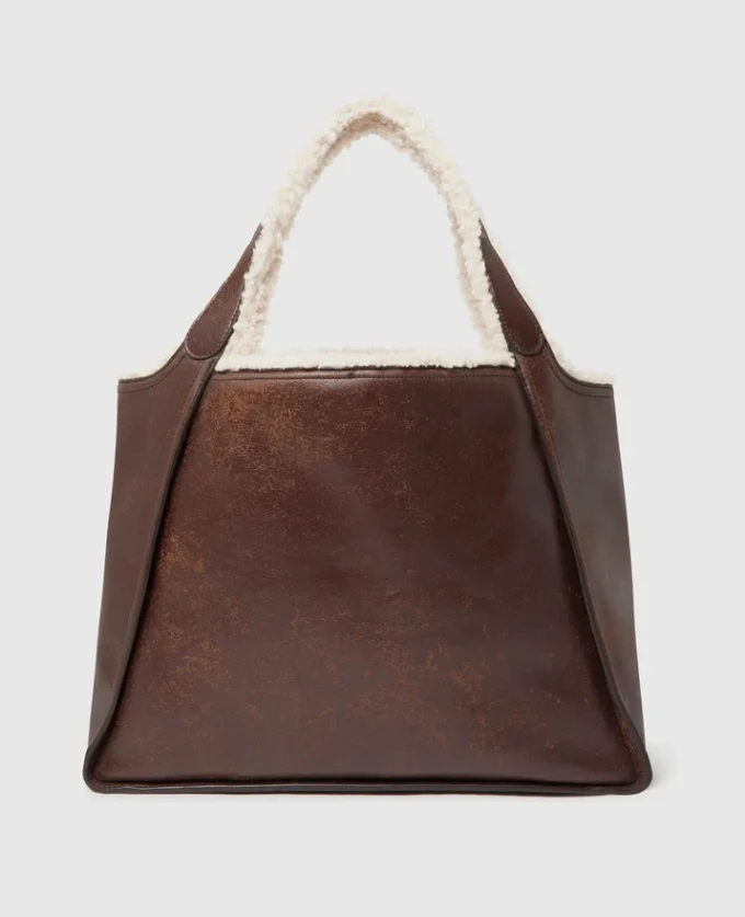 Sac fourre-tout doublé en peluche avec logo Sac fourre-tout doublé en peluche avec logo