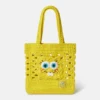 Sac fourre-tout en crochet avec motif Bob l’éponge Sac fourre-tout en crochet avec motif Bob l’éponge