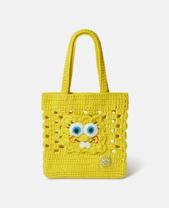 Sac fourre-tout en crochet avec motif Bob l&rsquo;éponge