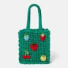 Sac fourre-tout en crochet brodé Berry Sac fourre-tout en crochet brodé Berry