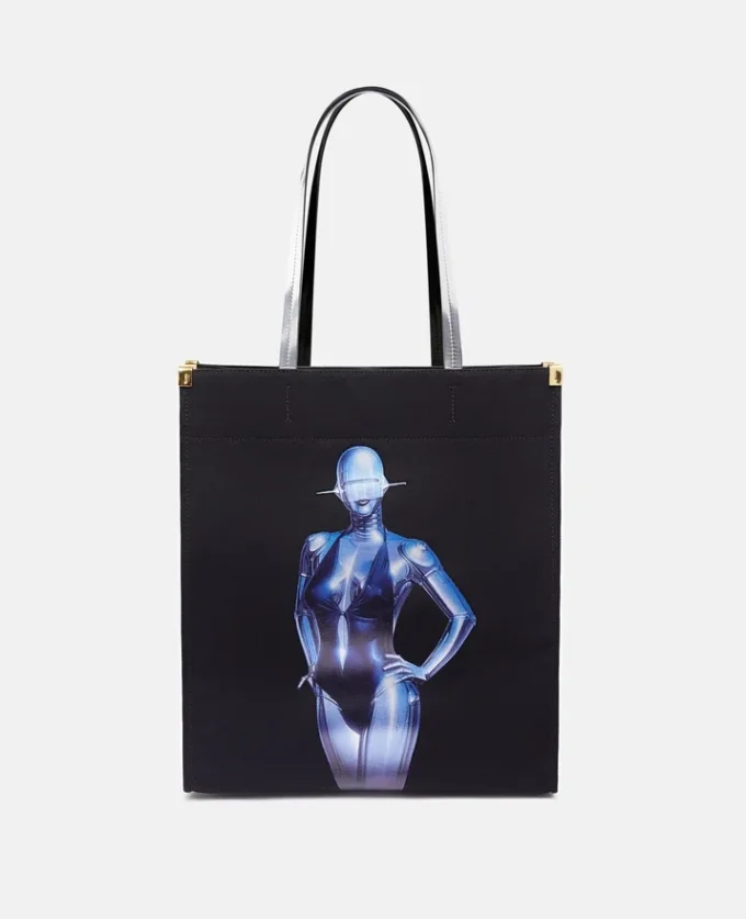 Sac fourre-tout en toile de coton biologique avec motif robot sexy Sac fourre-tout en toile de coton biologique avec motif robot sexy