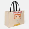 Sac fourre-tout en toile de coton imprimé « Stop the Bombs » Sac fourre-tout en toile de coton imprimé « Stop the Bombs »