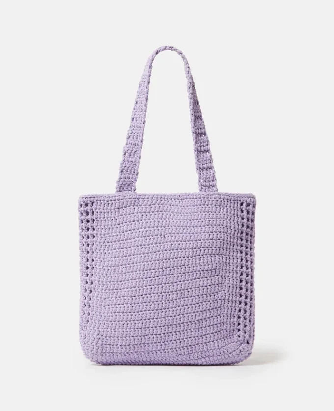 Sac fourre-tout en tricot graphique Stay Earthy Sac fourre-tout en tricot graphique Stay Earthy