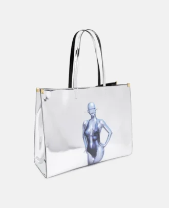 Sac fourre-tout Sexy Robot Graphic à effet chrome miroir
