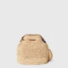 Sac seau Falabella en raphia crocheté Sac seau Falabella en raphia crocheté