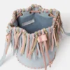 Sac seau à franges et pompons Sac seau à franges et pompons
