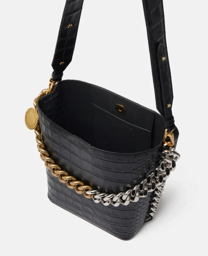 Sac seau Frayme à effet croco gaufré Sac seau Frayme à effet croco gaufré