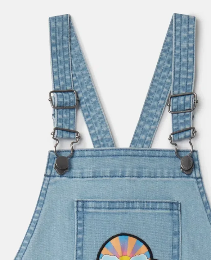 Salopette en denim brodée « I Love You » Salopette en denim brodée « I Love You »