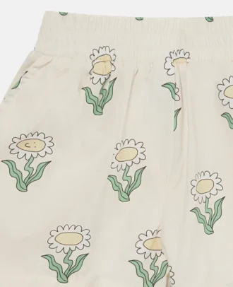 Short à bord festonné et élastique Daisies
