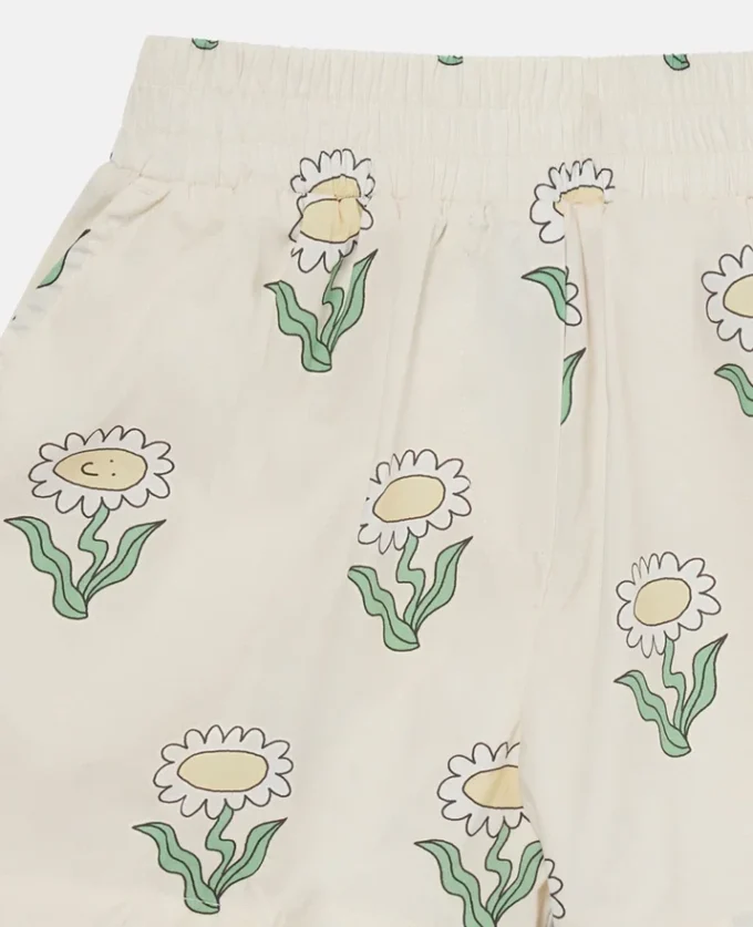 Short à bord festonné et élastique Daisies