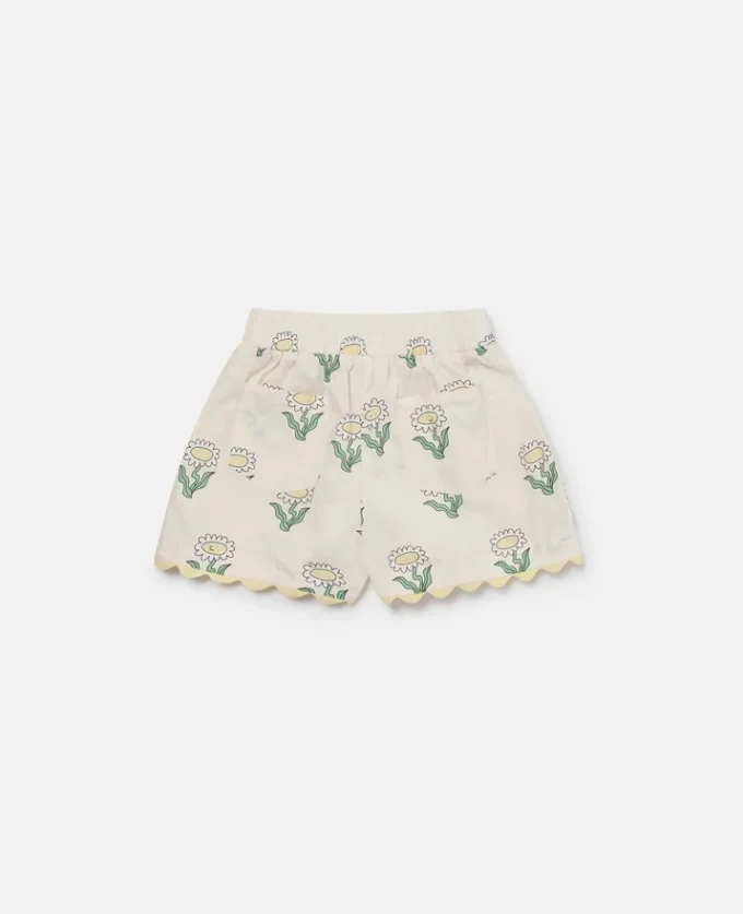Short à bord festonné et élastique Daisies