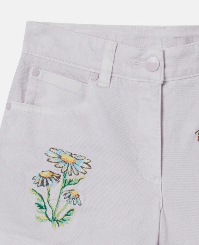 Short brodé de fleurs Short brodé de fleurs