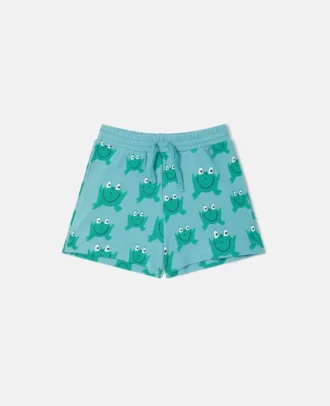 Short à cordon et imprimé grenouilles