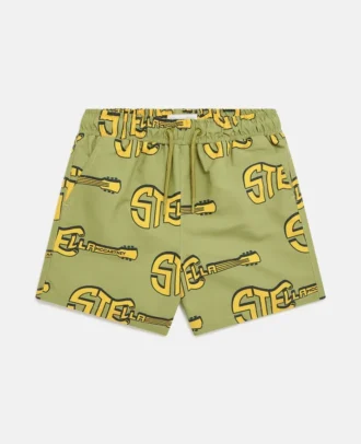 Short de bain imprimé guitare