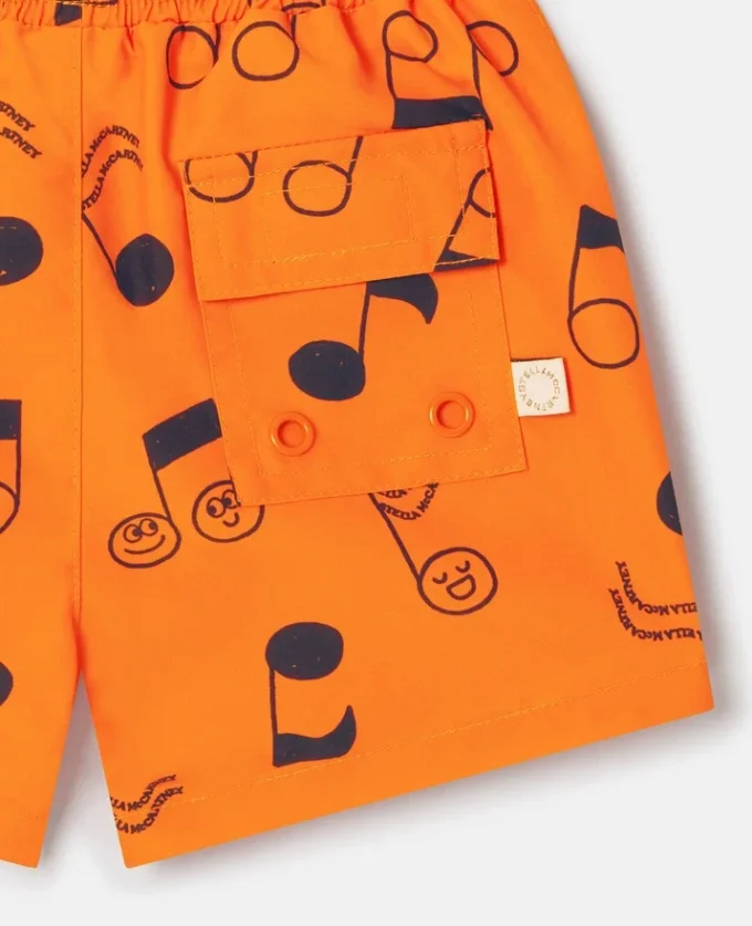 Short de bain imprimé notes de musique